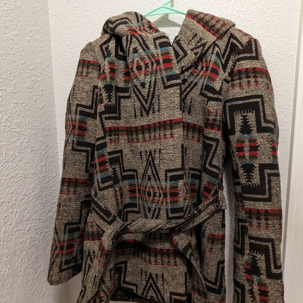 Mossimo Women's Aztec Tribal Peacoat - Medium